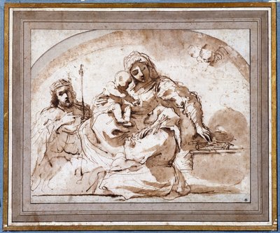 The Virgin and Child with Saint Louis and Saint Francis by Guercino