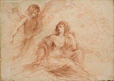 An Angel Appearing to Hagar and Ishmael by Guercino