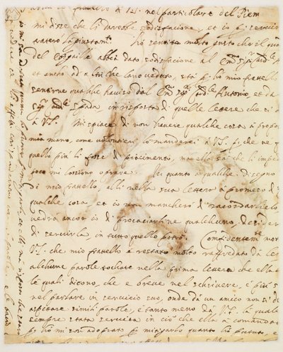 Manuscript Letter by Guercino