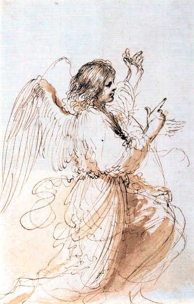 Study of an Angel, c. 1611-1666 by Guercino