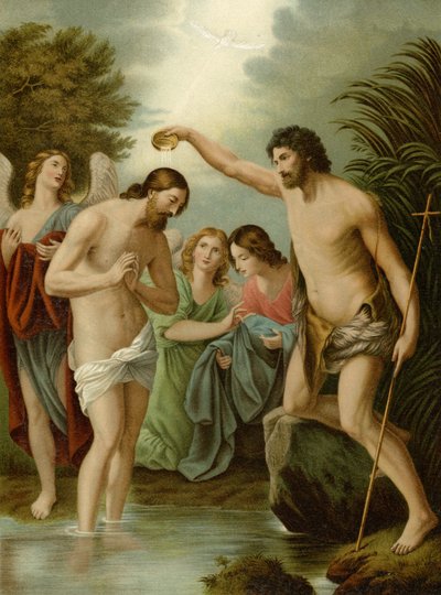 The Baptism of Christ by Guido Reni