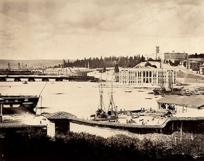 The port area of Constantinople with the Shipyard, in Turkey by Guillaume Berggren