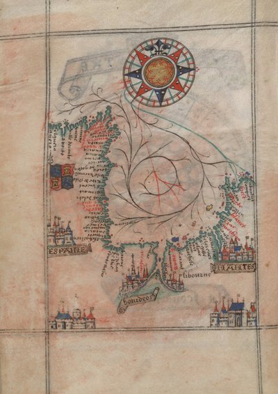Gulf of Biscay in the Atlas of Guillaume Brouscon (1540-1560) by Guillaume Brouscon