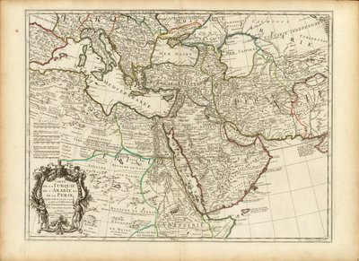 Map of the Ottoman and Persian Empires (Cropped) by Guillaume Delisle