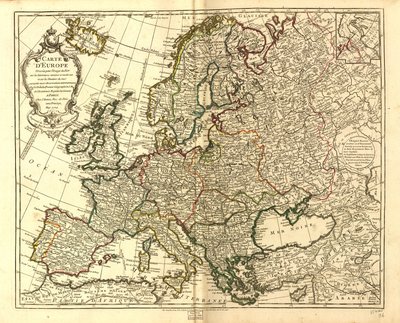 Map of Europe by Guillaume Delisle