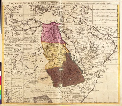 Egypt, Sudan, Eritrea, Djibouti, Ethiopia by Guillaume Delisle