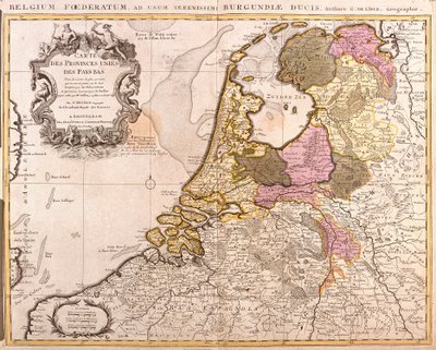 Map of the United Provinces of the Netherlands by Guillaume Delisle