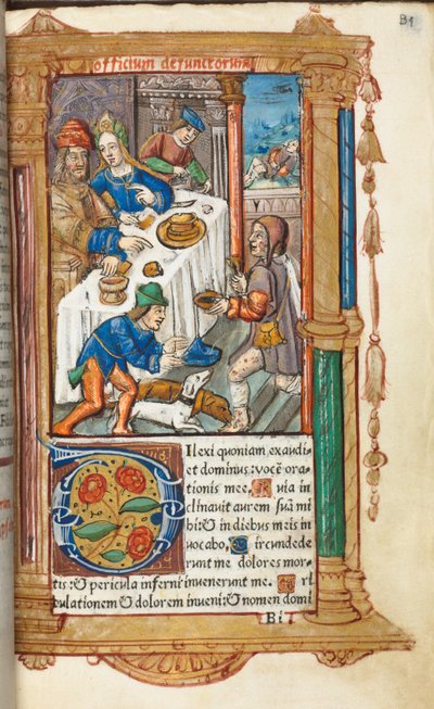 Printed Book of Hours (Use of Rome): fol. 73r, Lazarus by Guillaume Le Rouge