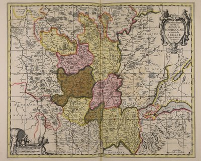 General Government of the Duchy of Burgundy, County of Bresse, Lands of Bugey, Valromey, and Gex, etc. by Guillaume Sanson