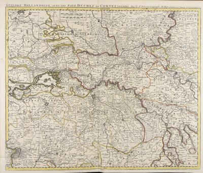 Gueldre hollandoise avec les pais, duchez et comtez voisins by Guillaume Sanson