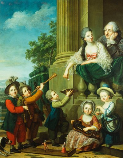 A Group Portrait of the Perceval Family by Guillaume Voiriot