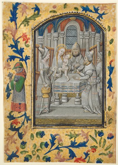Leaf from a Book of Hours: Presentation in the Temple by Guillaume Vrelant