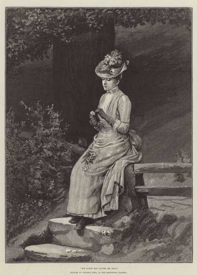 He Loves Me, Loves Me Not, in the Grosvenor Gallery by Gunning King