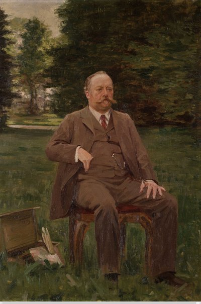 Fernand Scribe in His Garden by Gustaaf Vanaise
