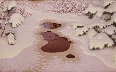 Spring in Winter by Gustaf Fjaestad
