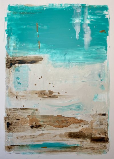 Coastal Teal Abstract by Gustaf Tidholm