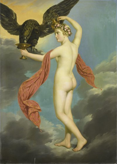 Hebe with Jupiter in the Guise of an Eagle by Gustav Adolphe Diez