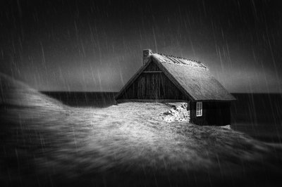 Stormy Coastal Cottage by Gustav Davidsson
