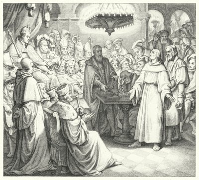 Martin Luther appears before Emperor Charles V at the Diet of Worms by Gustav Ferdinand Leopold Konig