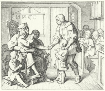 Martin Luther at school by Gustav Ferdinand Leopold Konig