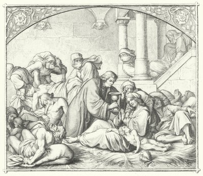 Martin Luther offering comfort to sufferers of the plague by Gustav Ferdinand Leopold Konig