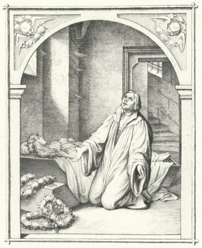 Martin Luther with the dead body of his daughter Magdalena, 1542 by Gustav Ferdinand Leopold Konig