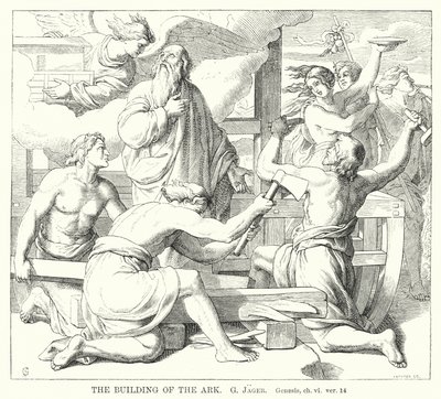 The Building of the Ark, Genesis, ch vi, ver 14 by Gustav Jager