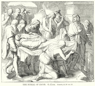 The Burial of Jacob, Genesis, ch 50, ver 13 by Gustav Jager