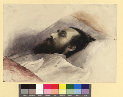 Julius Lott (1836-1883) on His Deathbed by Gustav Klimt