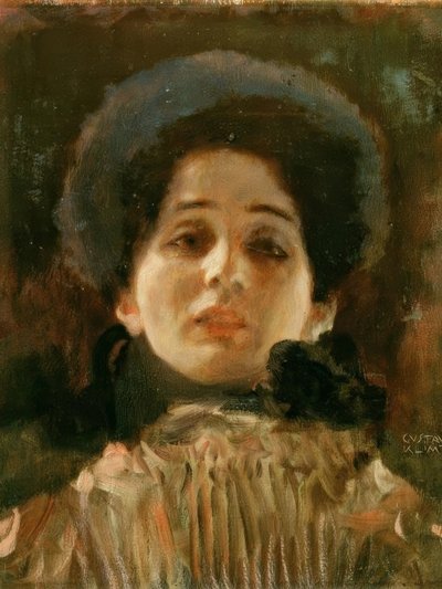 Portrait Facing Forward by Gustav Klimt