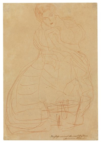 Portrait of Adele Bloch-Bauer. Costume Study with Hands Held in a Horseshoe Shape by Gustav Klimt