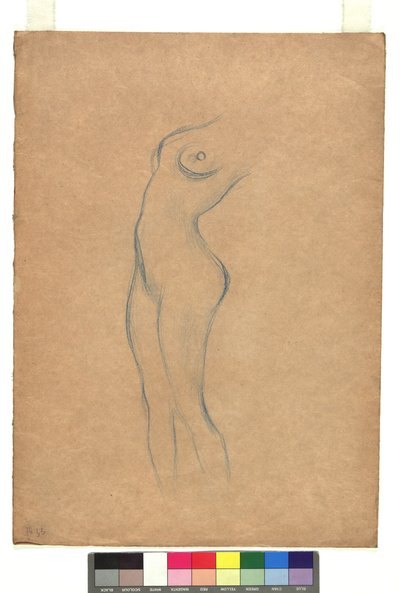 Study of a Standing Female Nude Facing Left by Gustav Klimt