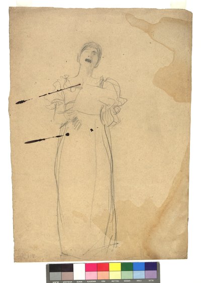 Study for a Standing Singer by Gustav Klimt