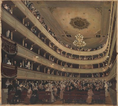 Audience Room in the Old Burgtheater by Gustav Klimt