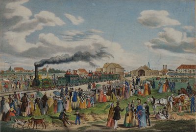 Opening of the Munich-Augsburg railway on September 1st, 1839, 1839 by Gustav Kraus