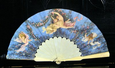 Fan painted for Louise Bary, wife of Charles Garnier by Gustave Clarence Rodolphe Boulanger