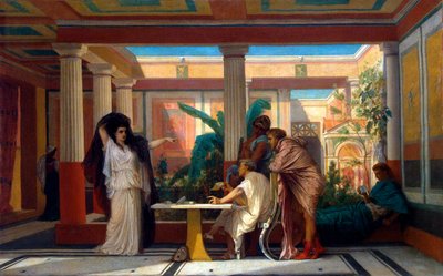 Theatrical Rehearsal in the House of an Ancient Roman Poet, 1855 by Gustave Clarence Rodolphe Boulanger