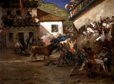 Bulls in Lezo by Gustave Colin
