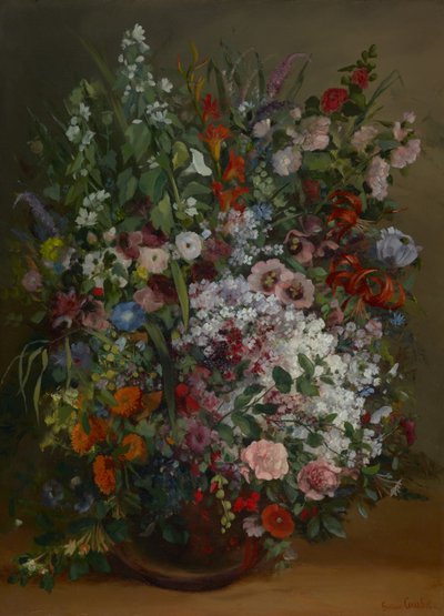 Bouquet of Flowers in a Vase by Gustave Courbet
