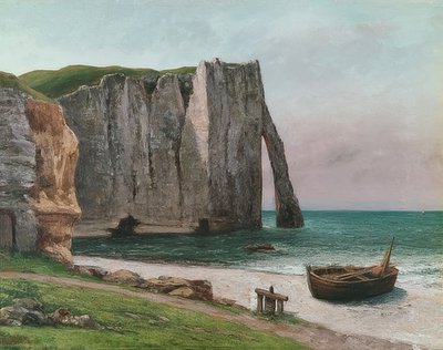 The Cliffs of Étretat. Around 1869 by Gustave Courbet