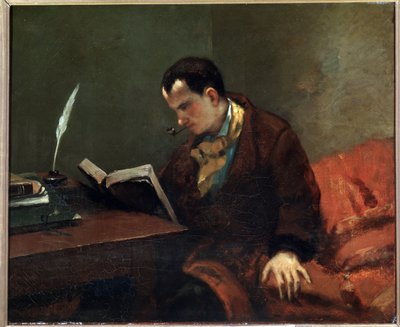 Portrait of the Poet Charles Baudelaire by Gustave Courbet