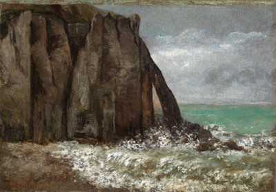 Beach of Etretat by Gustave Courbet