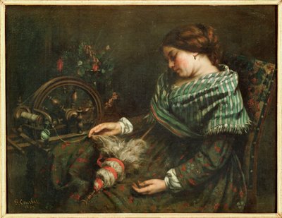 The Sleeping Spinner by Gustave Courbet