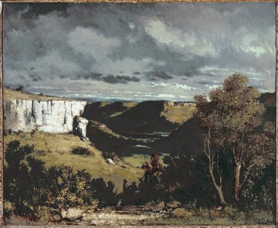 View of the Loue Valley by Stormy Weather by Gustave Courbet