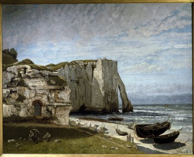 View of the Cliffs of Etretat After the Storm, Normandy by Gustave Courbet