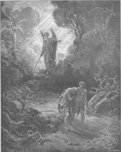 Adam and Eve Are Driven Out of Eden by Gustave Dore