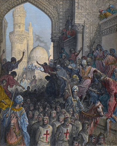 Arrival in Cairo of Minieh prisoners - Seventh Crusade 1248-1254, led by Saint Louis by Gustave Dore