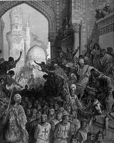 Arrival in Cairo of the Crusaders prisoners (engraving by Gustave Doré) by Gustave Dore
