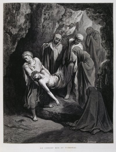 Christ taken to the tomb, Illustration from the Dore Bible by Gustave Dore