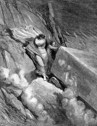 Dante and Virgil at the Edge of the Abyss by Gustave Dore